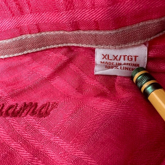 Tommy Bahama 100% Linen Shirt Mens XLX Red Short Sleeve Button Up - Picture 4 of 7